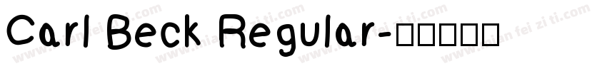 Carl Beck Regular字体转换